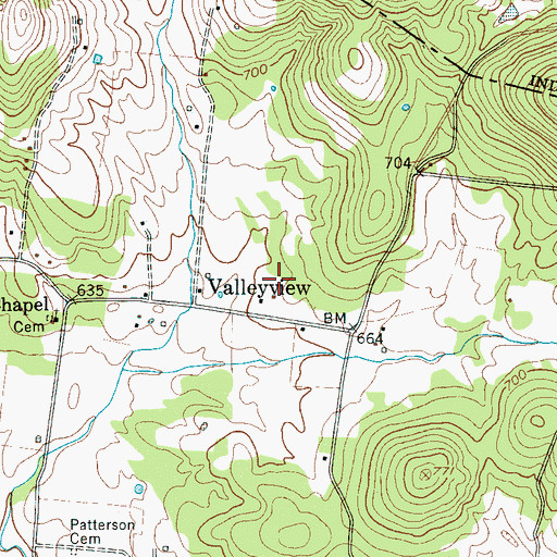 Topographic Map of Alsup Cemetery, TN