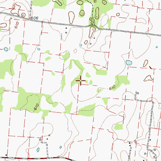 Topographic Map of Batey Cemetery, TN