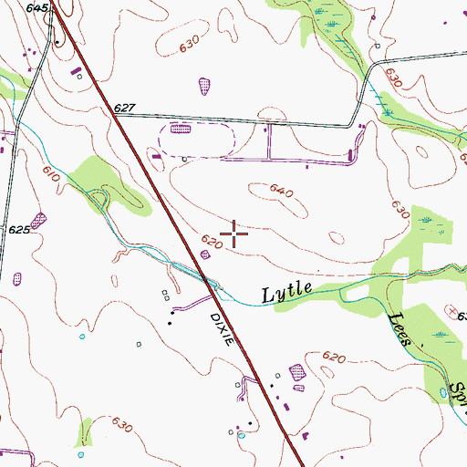 Topographic Map of Bellah Cemetery, TN