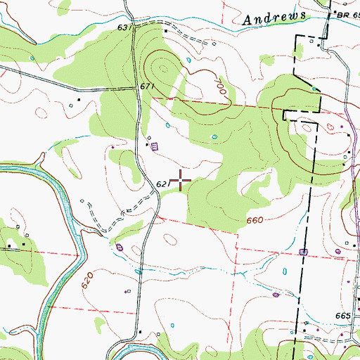 Topographic Map of Benson Cemetery, TN
