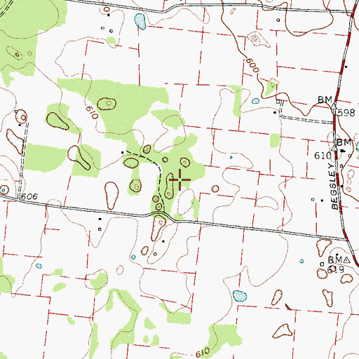 Topographic Map of Blackman Cemetery, TN