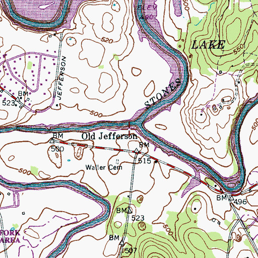 Topographic Map of Bone Cemetery, TN