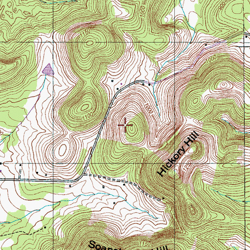 Topographic Map of Brothers Cemetery, TN