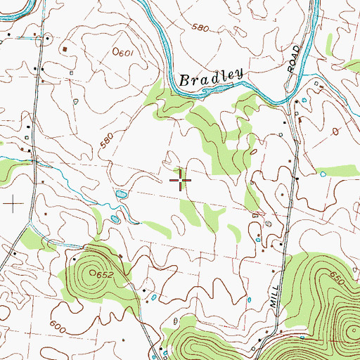 Topographic Map of Brown Cemetery, TN