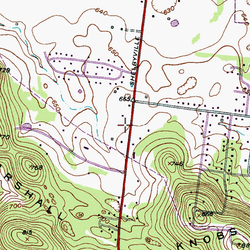 Topographic Map of Butler Cemetery, TN