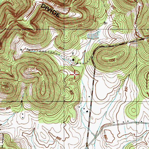 Topographic Map of Clark Cemetery, TN