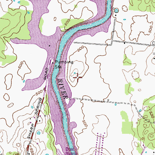Topographic Map of Clay Cemetery, TN