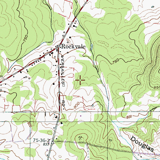 Topographic Map of Comer Cemetery, TN