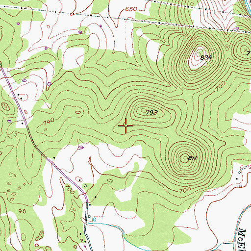 Topographic Map of Coleman Cemetery, TN