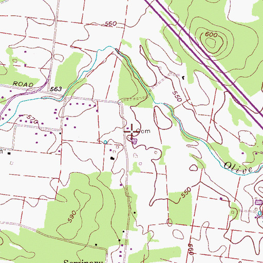 Topographic Map of Cook Cemetery, TN