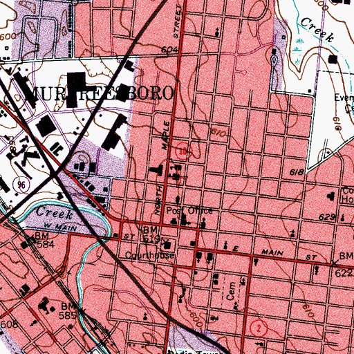 Topographic Map of Crichlow Grammar School, TN