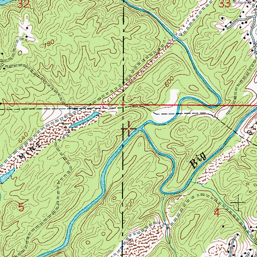 Topographic Map of Big Black Creek, AL