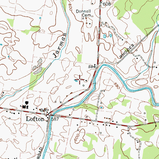 Topographic Map of Dement Cemetery, TN