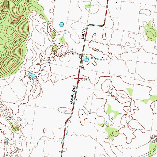 Topographic Map of Dickson Cemetery, TN