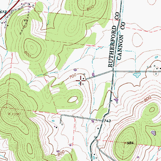 Topographic Map of Dunn Cemetery, TN