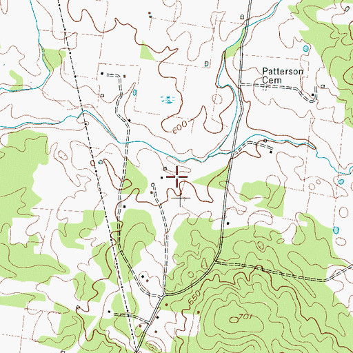 Topographic Map of Dunaway Cemetery, TN