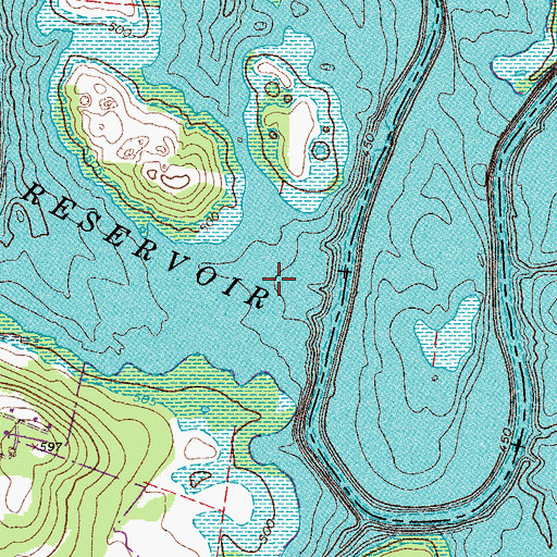 Topographic Map of Eskridge Cemetery (historical), TN