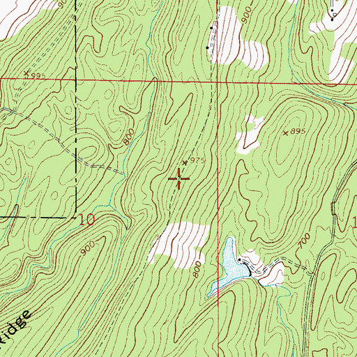 Topographic Map of Blackjack Ridge, AL