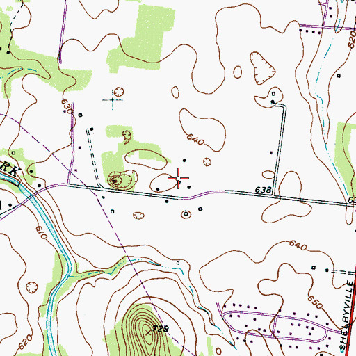 Topographic Map of Baskin Cemetery, TN