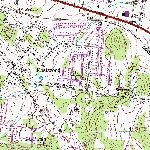 Topographic Map of Goodman Cemetery, TN