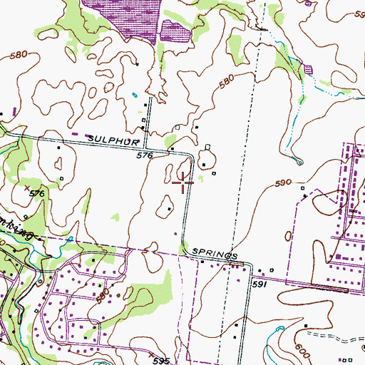 Topographic Map of Green Cemetery, TN