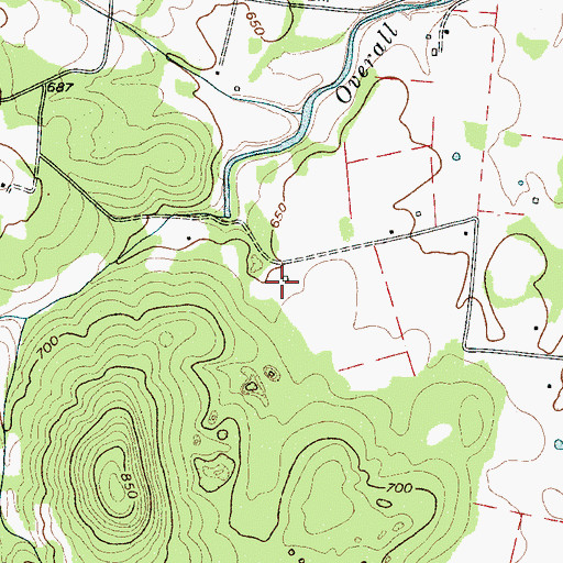 Topographic Map of Harris Cemetery, TN