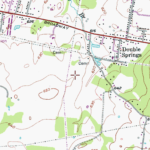 Topographic Map of Haynes Cemetery, TN