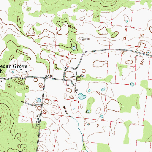 Topographic Map of Haynes Cemetery, TN