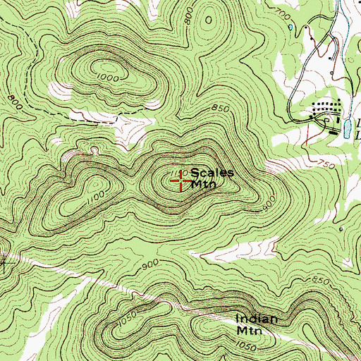 Topographic Map of Haynes Cemetery, TN