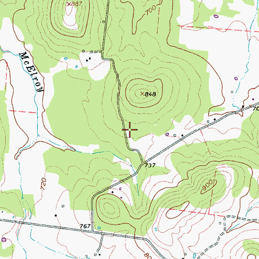 Topographic Map of Herrod Cemetery, TN