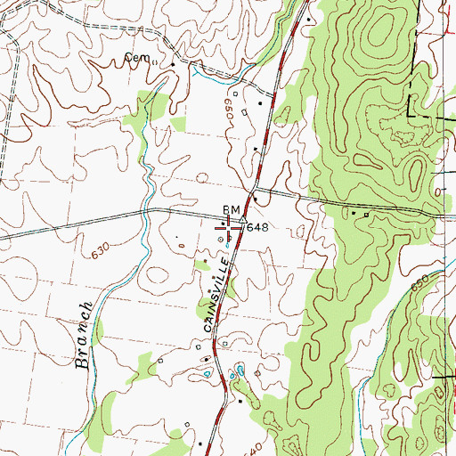 Topographic Map of Jarmen Cemetery, TN