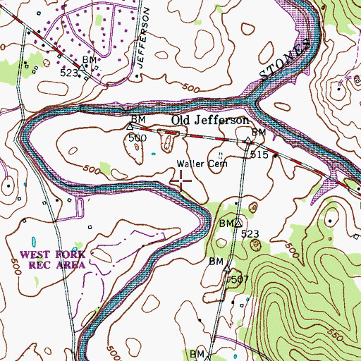 Topographic Map of Keeble Cemetery, TN