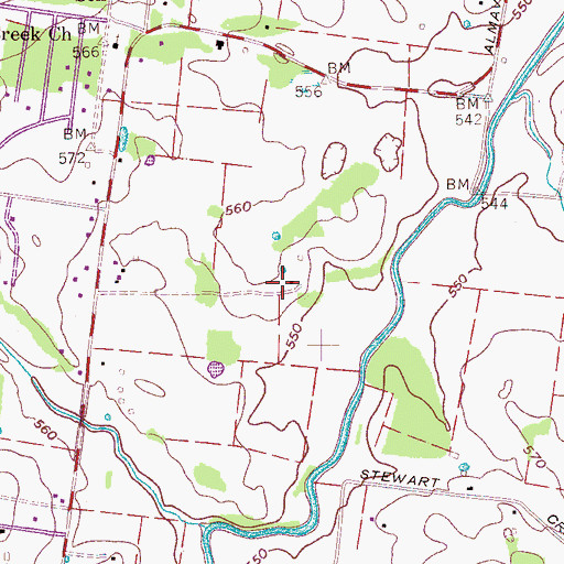 Topographic Map of Love - Davis Cemetery, TN
