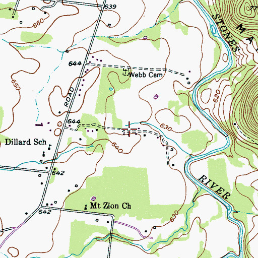 Topographic Map of Lovorn Cemetery, TN