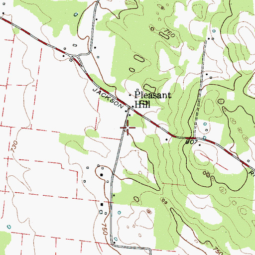 Topographic Map of Manire Cemetery, TN