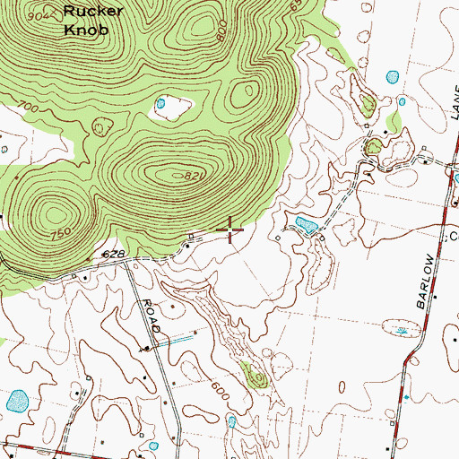 Topographic Map of Martin Cemetery, TN