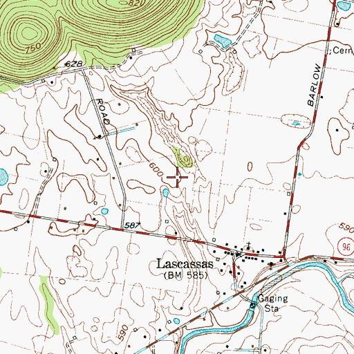 Topographic Map of Martin Cemetery, TN