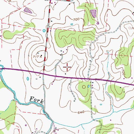 Topographic Map of Mathes Cemetery, TN