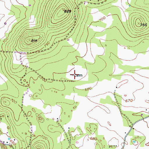 Topographic Map of McClanahan Cemetery, TN