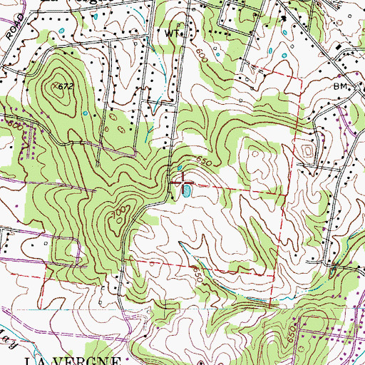 Topographic Map of Mitchell Cemetery, TN