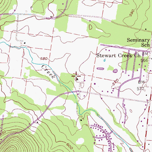 Topographic Map of Morton Cemetery, TN