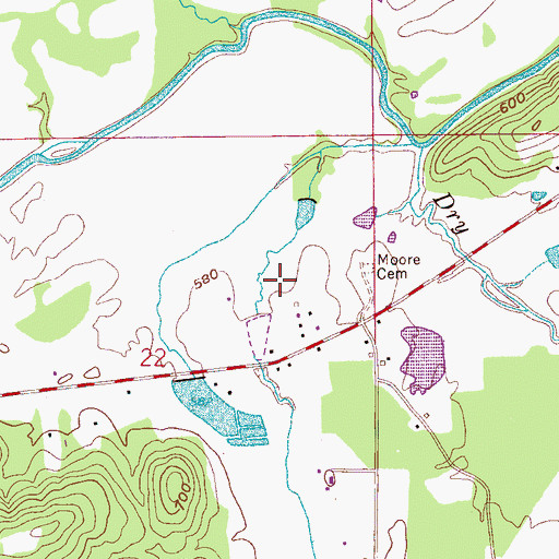 Topographic Map of Bucks Valley, AL