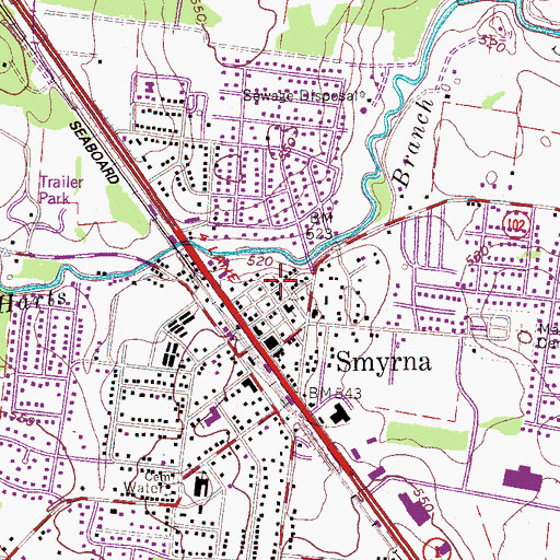 Topographic Map of Mount Zion Missionary Baptist Church, TN
