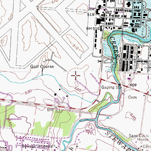 Topographic Map of Nelson Cemetery, TN