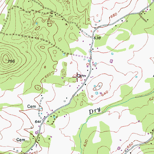 Topographic Map of Nipper Cemetery, TN