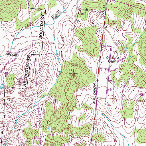 Topographic Map of Noe Cemetery, TN