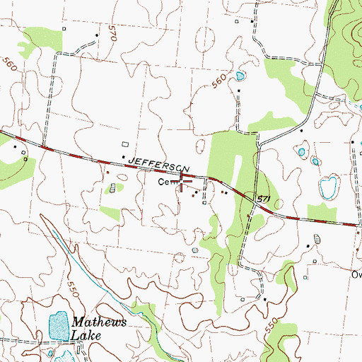 Topographic Map of Owen Cemetery, TN