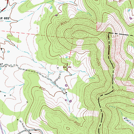 Topographic Map of Parrot Cemetery, TN