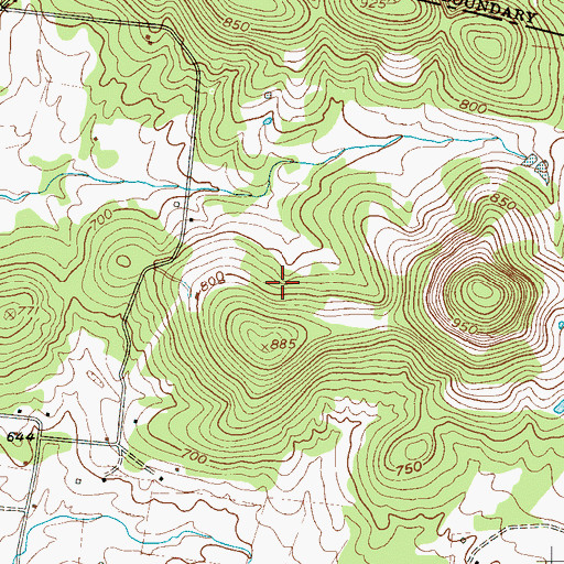 Topographic Map of Pearcy Cemetery, TN