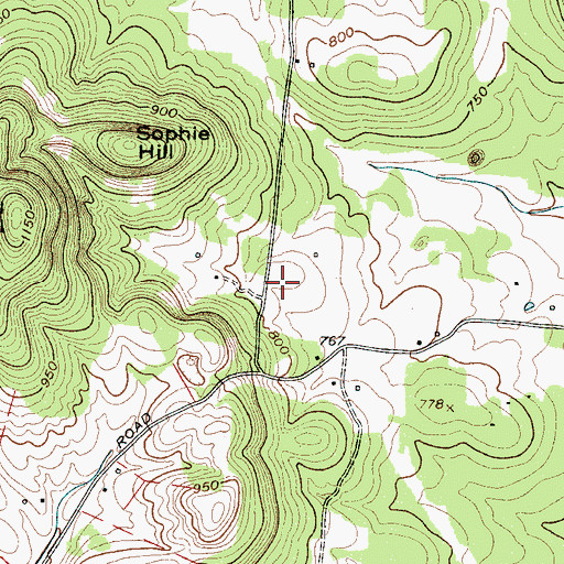 Topographic Map of Primm Cemetery, TN